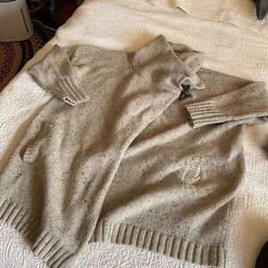 Cream-grey wool sweater. Cynthia Rowley 2X cross listed